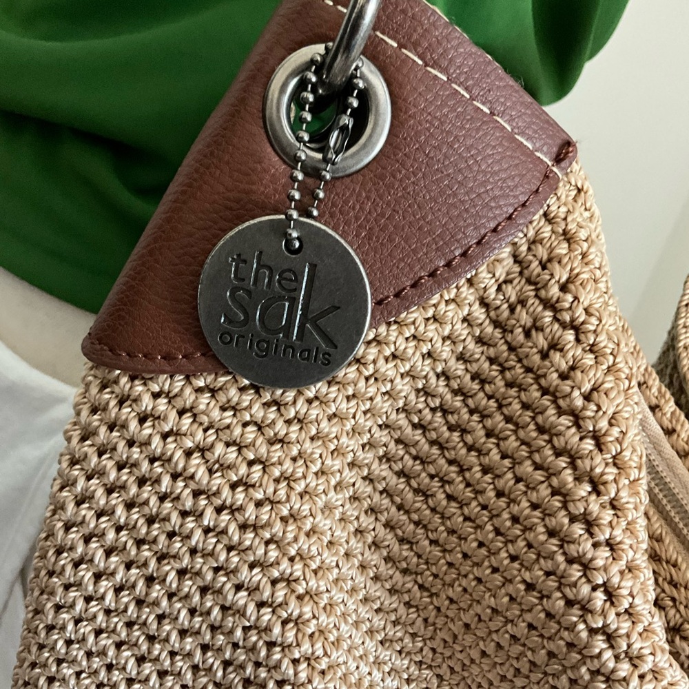 The Sak Brown Crochet Shoulder Bag